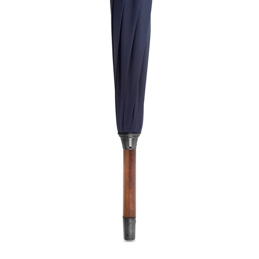 British Umbrella, Beech & Maple - Marine Blue/Pink