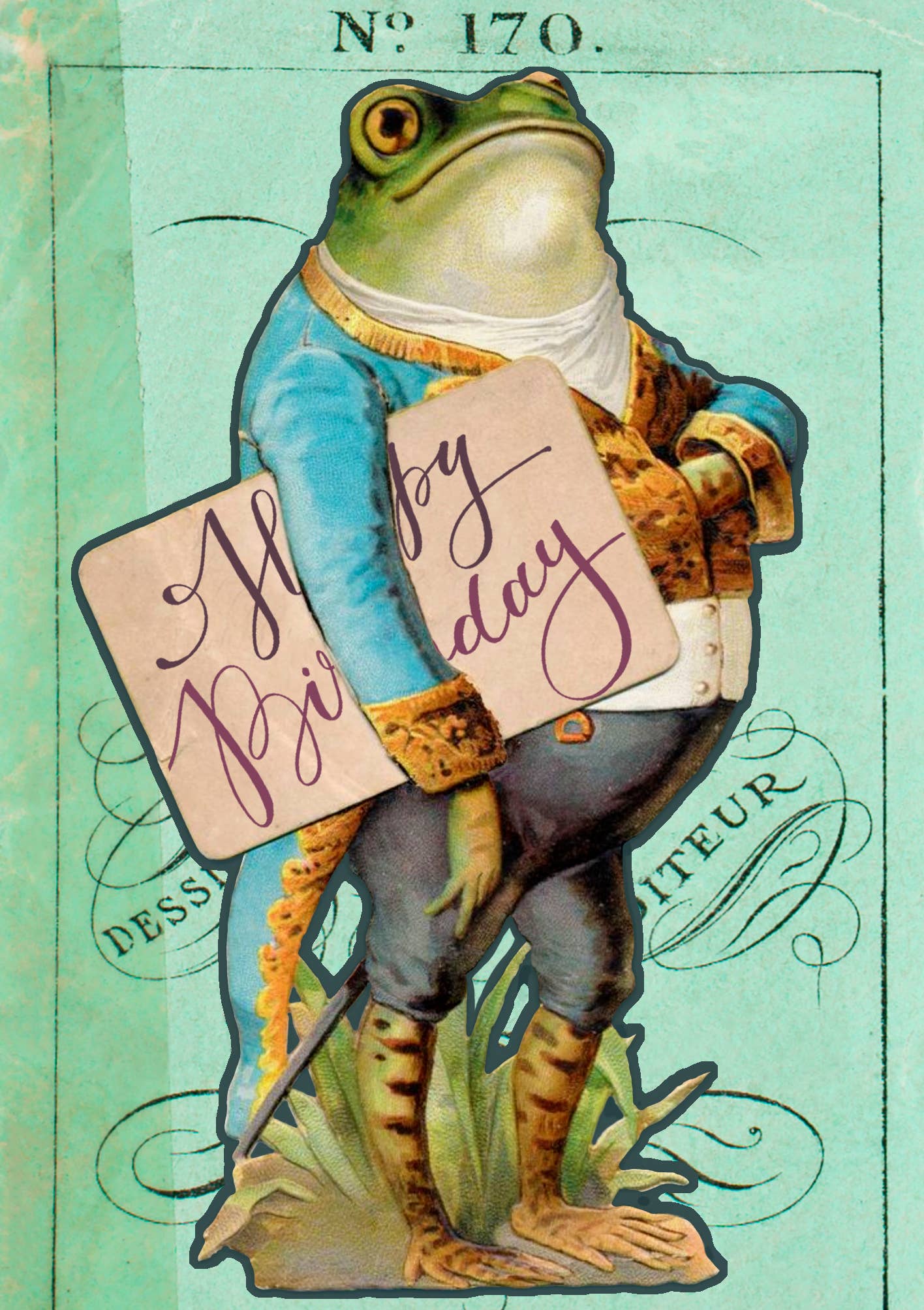 Elegant Toad Birthday Card