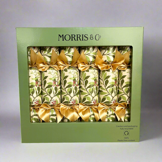 Luxury Morris & Co Christmas Crackers, Arbutus (Box of Six)