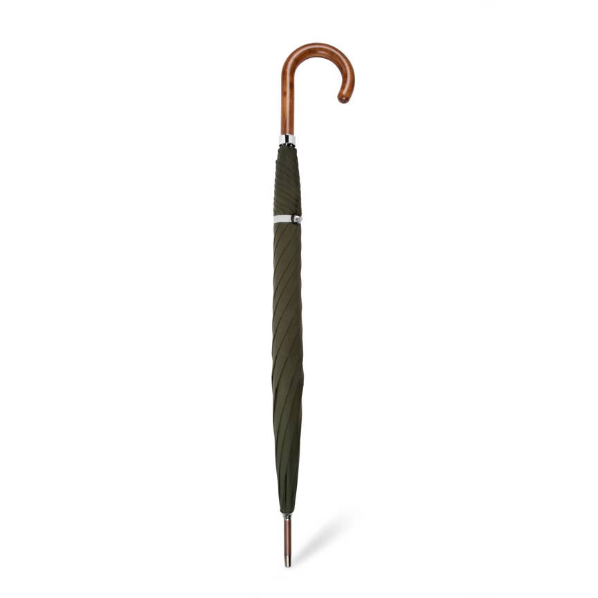 British Umbrella, Beech & Maple - Racing Green/Grey