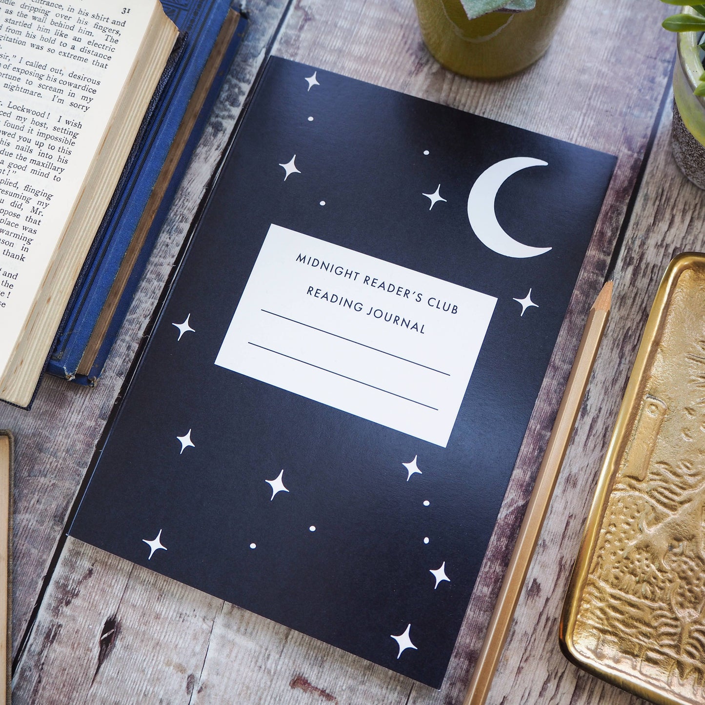 Midnight Readers Club Reading Journal / Notebook