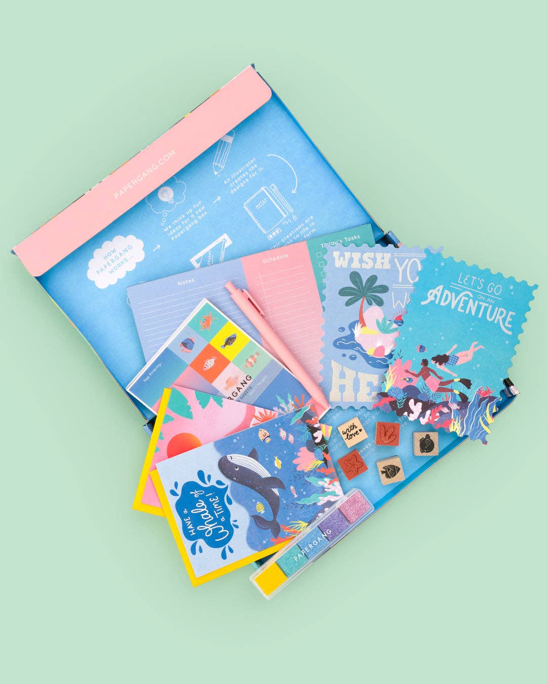 Just Keep Swimming Stationery Box