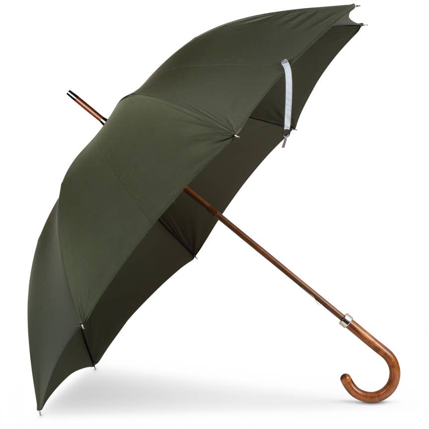 British Umbrella, Beech & Maple - Racing Green/Grey