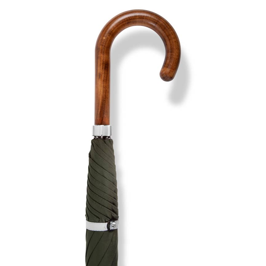 British Umbrella, Beech & Maple - Racing Green/Grey