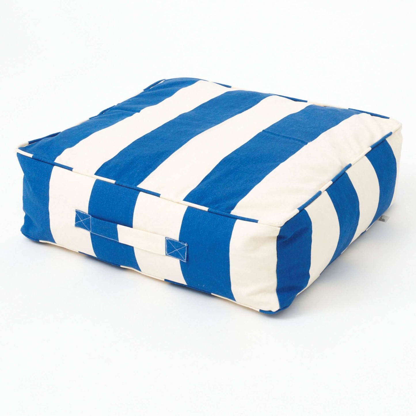 Blue-White Striped Floor Cushion