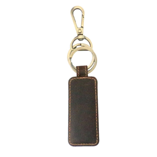 Aged Leather Key Ring