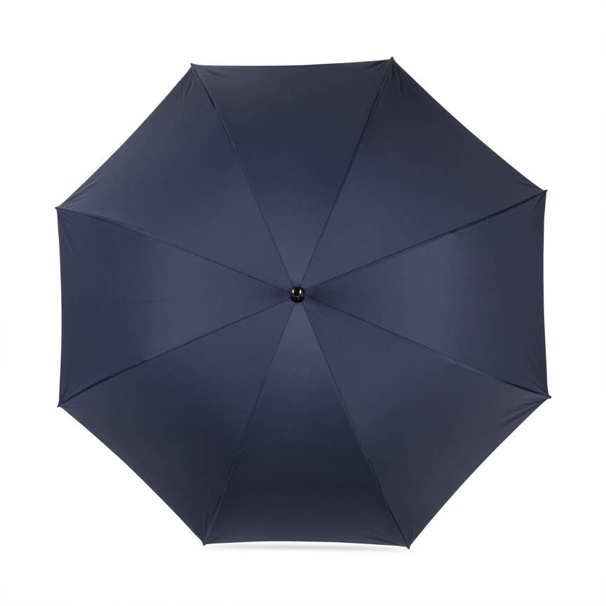 British Umbrella, Beech & Maple - Marine Blue/Pink