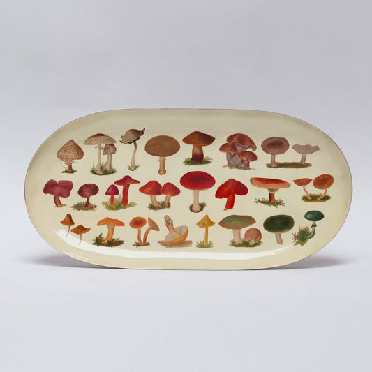 Fungi Oval Enamel Tray