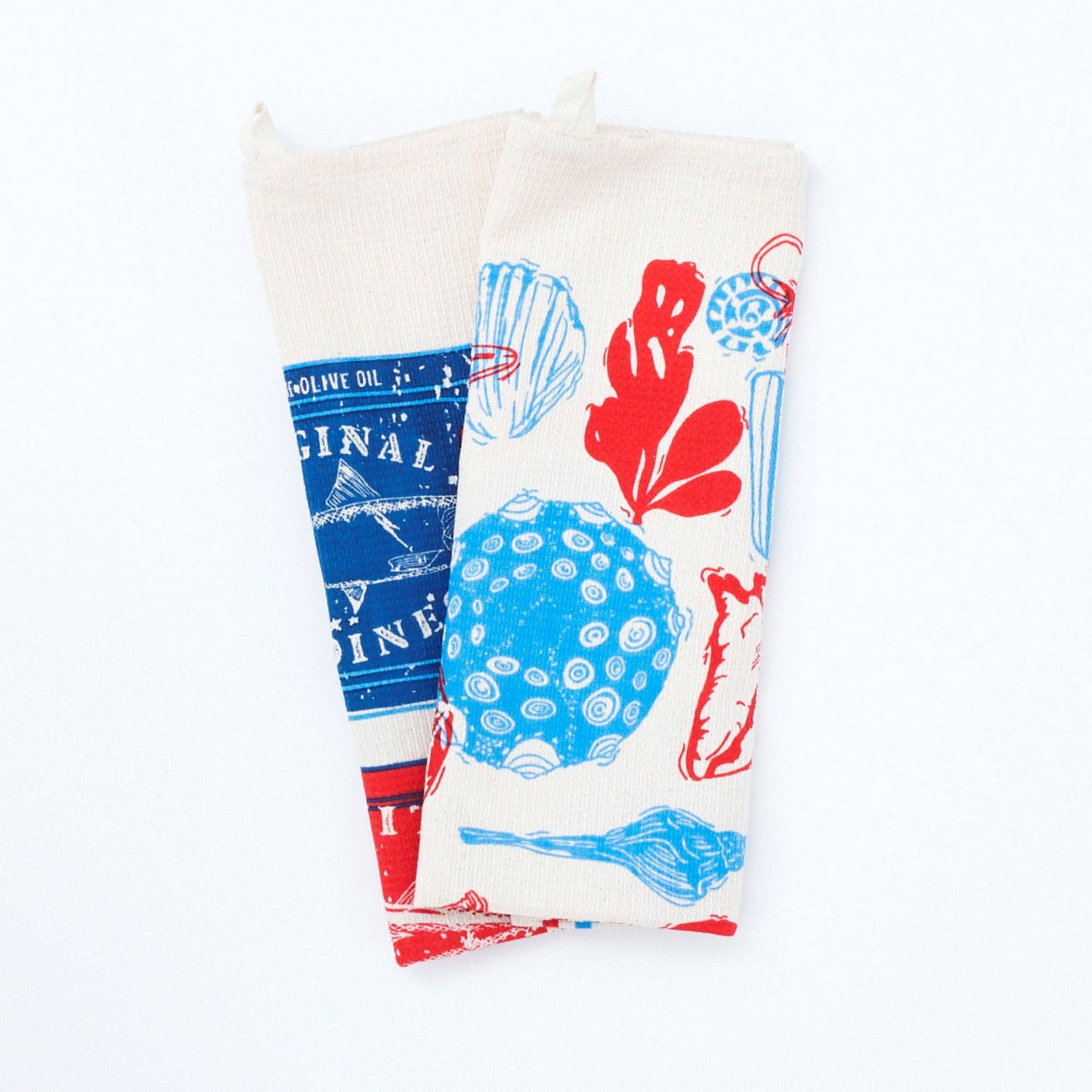 Spanish Sealife and Tinned Fish Tea Towels (Set of two)