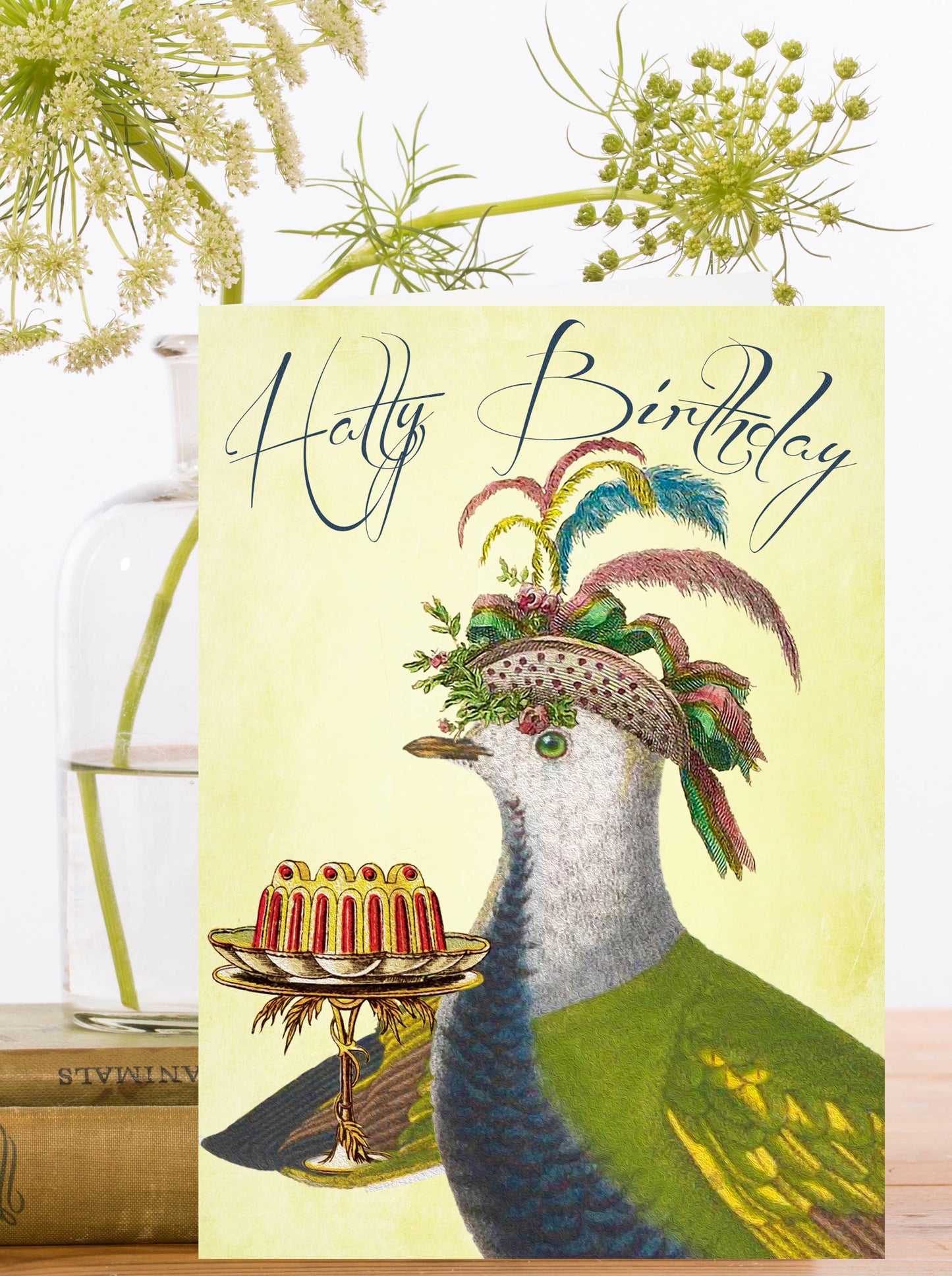 Majestic Pigeon Hatty Birthday Card