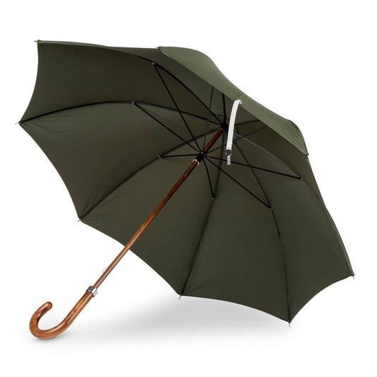 British Umbrella, Beech & Maple - Racing Green/Grey