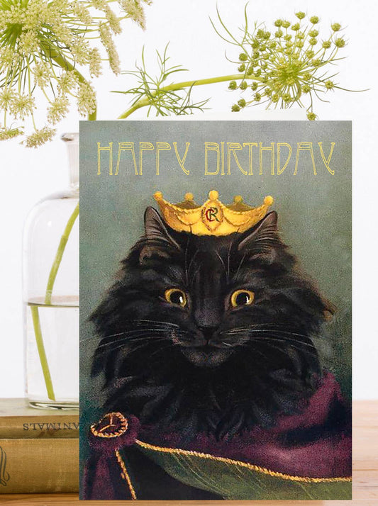 The Royal Cat Birthday Card