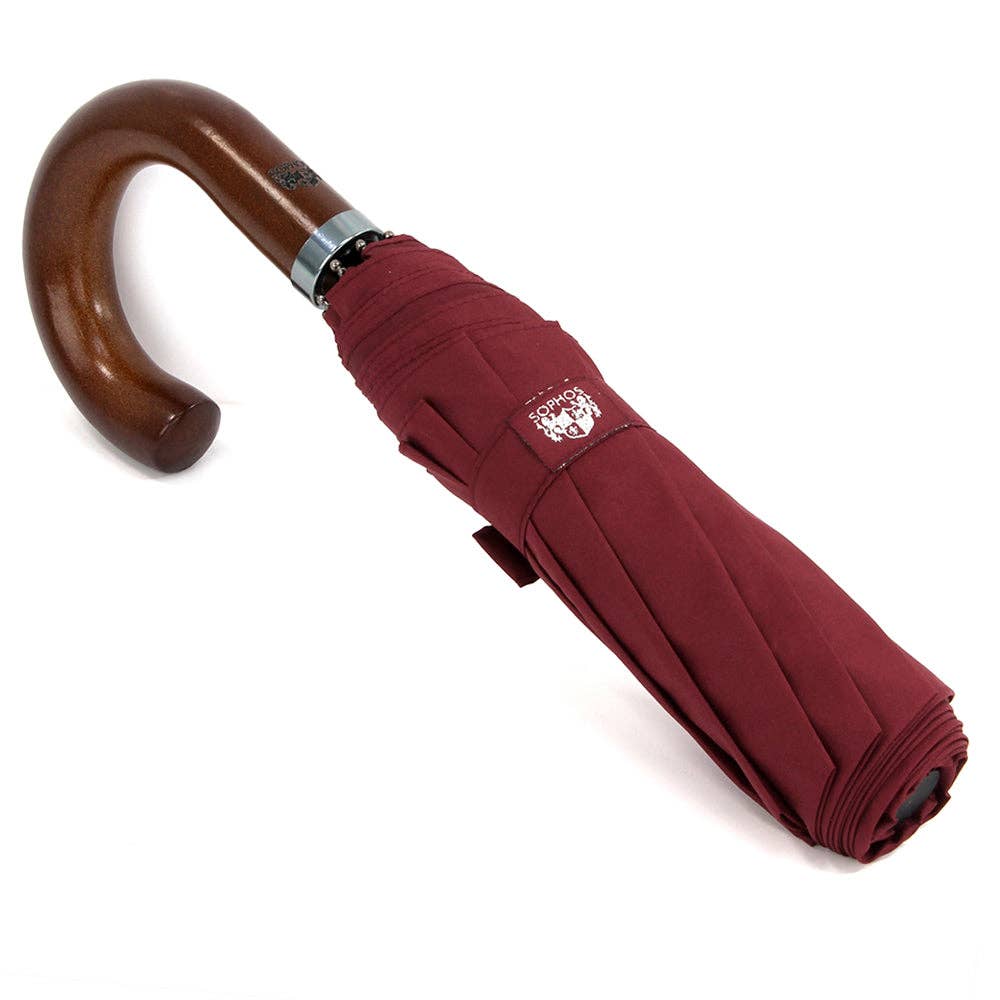 Short Manual Burgundy Umbrella