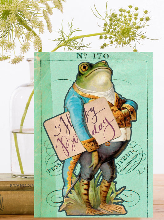 Elegant Toad Birthday Card