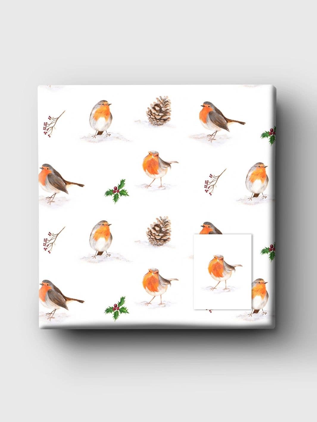 Christmas Robins Wrapping Paper