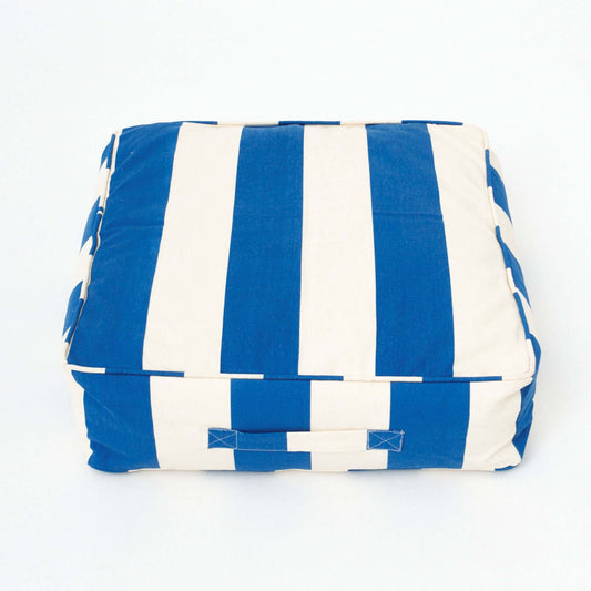 Blue-White Striped Floor Cushion